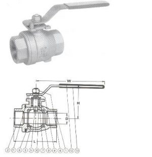 2-Piece Full Bore Ball Valves - Screwed Ends
