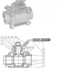 3-Piece Full Bore Ball Valves - ISO Mounting Pads