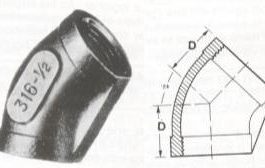 45° Elbows - Screwed Fittings