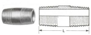 Barrel Nipples - BSPT Thread - Screwed Fittings