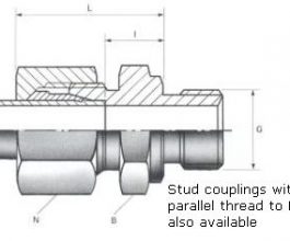 Male Stud Couplings - BSPP Thread