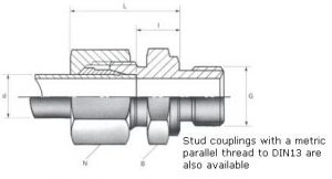 Male Stud Couplings - BSPP Thread