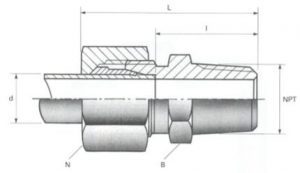 Male Stud Couplings - NPT Thread