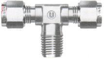 Male Branch Tees - NPT Thread - Double Ferrule Compression Fittings