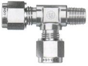 Male Run Tees - NPT Thread - Double Ferrule Compression Fittings